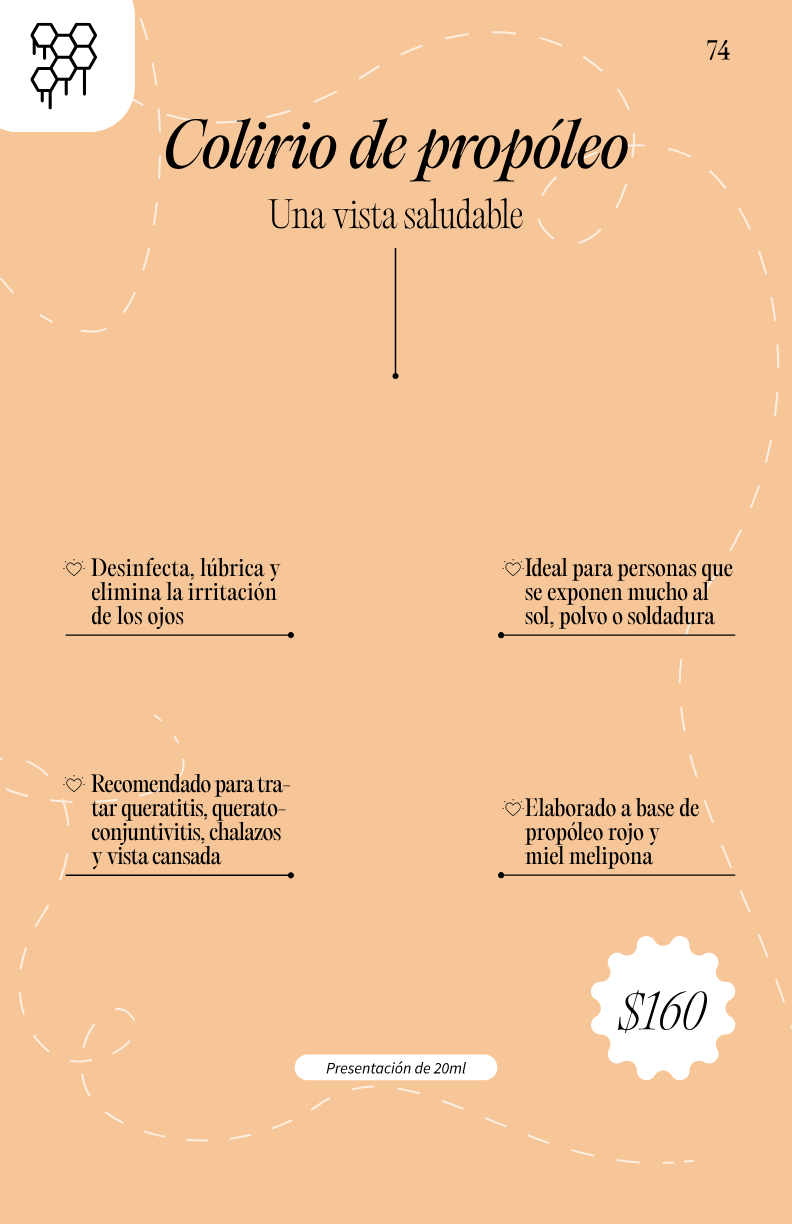 Una vista saludable Colirio de propóleo