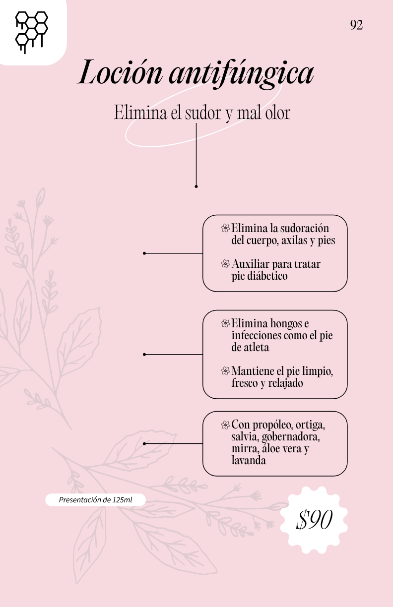 Elimina el sudor y mal olor Loción antifúngica