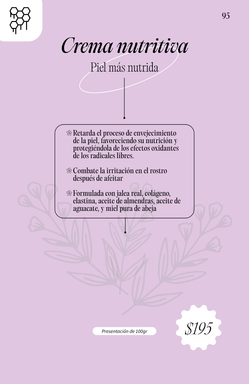 Piel más nutrida Crema nutritiva